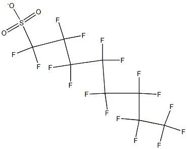 Heptadecafluorooctane-1-sulfonic acidanion Struktur