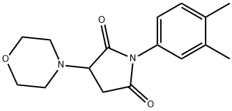 1-(3,4-dimethylphenyl)-3-morpholin-4-ylpyrrolidine-2,5-dione Struktur