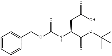 (S)-2-benzyloxycarbonylamino-succinic acid 1-tert-butyl ester Struktur