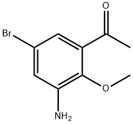 1-(3-Amino-5-bromo-2-methoxy-phenyl)-ethanone Struktur