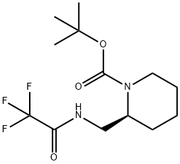 1-Piperidinecarboxylic acid, 2-[[(trifluoroacetyl)amino]methyl]-, 1,1-dimethylethyl ester, (2S)- Struktur