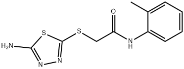 2-[(5-amino-1,3,4-thiadiazol-2-yl)sulfanyl]-N-(2-methylphenyl)acetamide Struktur