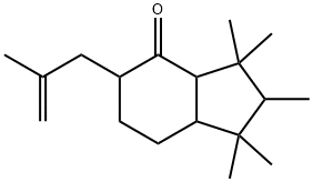 1,1,2,3,3-pentamethyl-5-(2-methylprop-2-en-1-yl)octahydro-4H-inden-4-one Struktur