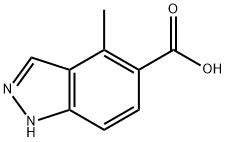 4-methyl-1H-indazole-5-carboxylic acid Struktur