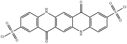 5,7,12,14-tetrahydro-7,14-dioxo-quino[2,3-b]acridine-2,9-disulfonyl dichloride Struktur