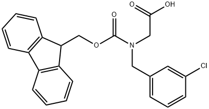 N-Fmoc-3-chlorobenzyl-glycine Struktur