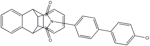 17-(4'-chloro[1,1'-biphenyl]-4-yl)-17-azapentacyclo[6.6.5.0~2,7~.0~9,14~.0~15,19~]nonadeca-2,4,6,9,11,13-hexaene-16,18-dione Struktur