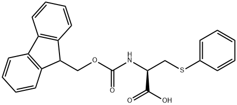 (R)-2-(((9H-fluoren-9-yl)methoxy)carbonyl)-3-(phenylthio)propanoic acid Struktur