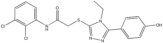 N-(2,3-dichlorophenyl)-2-{[4-ethyl-5-(4-hydroxyphenyl)-4H-1,2,4-triazol-3-yl]sulfanyl}acetamide Struktur