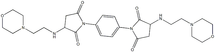 3-{[2-(4-morpholinyl)ethyl]amino}-1-[4-(3-{[2-(4-morpholinyl)ethyl]amino}-2,5-dioxo-1-pyrrolidinyl)phenyl]-2,5-pyrrolidinedione Struktur