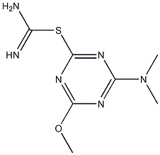 4-(dimethylamino)-6-methoxy-1,3,5-triazin-2-yl imidothiocarbamate Struktur