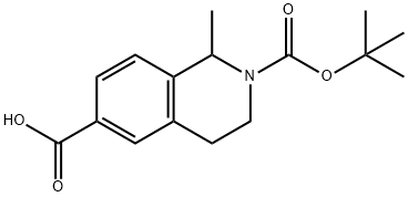 2-[(tert-butoxy)carbonyl]-1-methyl-1,2,3,4-tetrahydroisoquinoline-6-carboxylic acid Struktur