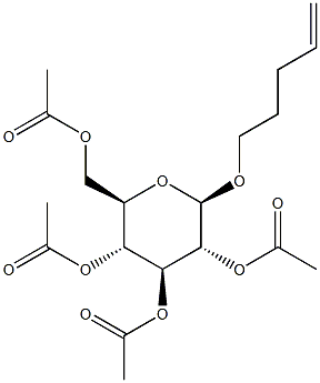 4-Penten-1-yl 2,3,4,6-tetra-O-acetyl-b-D-glucopyranoside Struktur