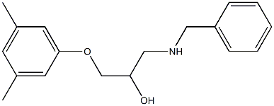 2-Propanol, 1-(3,5-dimethylphenoxy)-3-[(phenylmethyl)amino]- Struktur