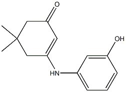 3-[(3-hydroxyphenyl)amino]-5,5-dimethylcyclohex-2-en-1-one Struktur