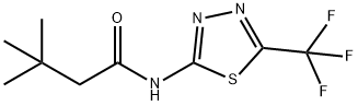 3,3-dimethyl-N-[5-(trifluoromethyl)-1,3,4-thiadiazol-2-yl]butanamide Struktur