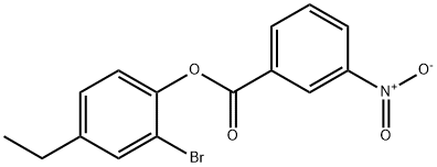 2-bromo-4-ethylphenyl 3-nitrobenzoate Struktur