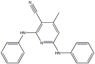 4-methyl-2,6-bis(phenylamino)nicotinonitrile Struktur