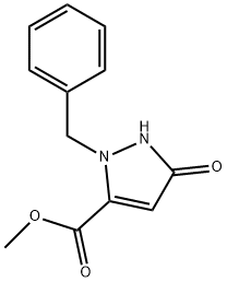 1H-Pyrazole-3-carboxylic acid, 2,5-dihydro-5-oxo-2-(phenylmethyl)-,methyl ester Struktur