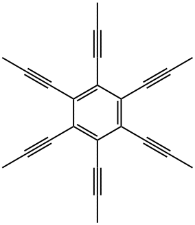 Benzene, 1,2,3,4,5,6-hexa-1-propyn-1-yl- Struktur