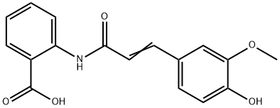 2-[[3-(4-Hydroxy-3-methoxyphenyl)-1-oxo-2-propen-1-yl]amino]benzoic acid Struktur