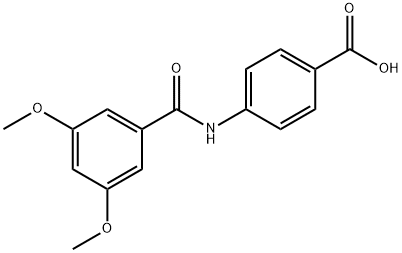 4-[(3,5-dimethoxybenzoyl)amino]benzoic acid Struktur