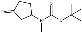 tert-butyl methyl(3-oxocyclopentyl)carbamate Struktur