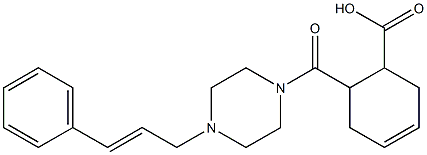 6-[(4-cinnamyl-1-piperazinyl)carbonyl]-3-cyclohexene-1-carboxylic acid Struktur