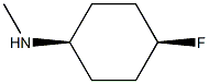 cis-4-fluoro-N-methylcyclohexan-1-amine Struktur