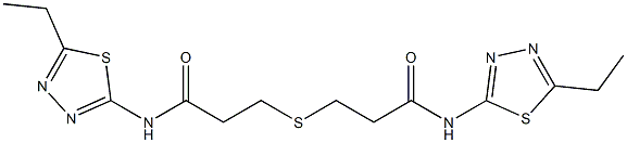 N-(5-ethyl-1,3,4-thiadiazol-2-yl)-3-({3-[(5-ethyl-1,3,4-thiadiazol-2-yl)amino]-3-oxopropyl}sulfanyl)propanamide Struktur