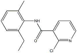 2-chloro-N-(2-ethyl-6-methylphenyl)pyridine-3-carboxamide Struktur