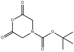 tert-Butyl 2,6-dioxomorpholine-4-carboxylate Struktur