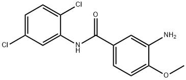 3-amino-N-(2,5-dichlorophenyl)-4-methoxybenzamide Struktur