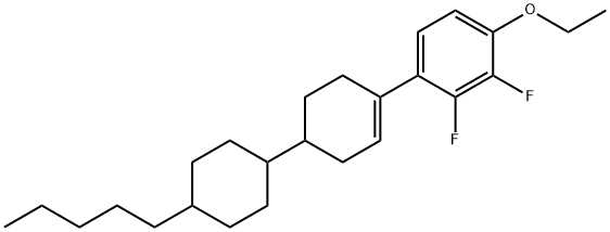 1-Ethoxy-2,3-difluoro-4-[4-(trans-4-pentylcyclohexyl)-1-cyclohexene-1-yl]-benzene Struktur