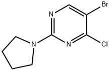 4-Chloro-5-bromo-2-(pyrrolidino)pyrimidine Struktur