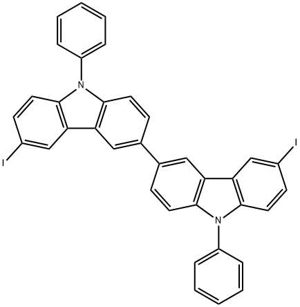 3-Iodo-6-(6-iodo-9-phenyl-9H-carbazol-3-yl)-9-phenyl-9H-carbazole Struktur