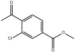 Methyl 4-acetyl-3-chlorobenzoate Struktur