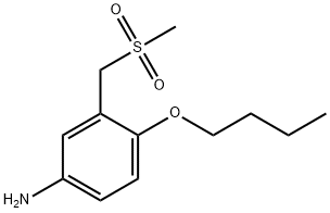 Benzenamine, 4-butoxy-3-[(methylsulfonyl)methyl]- Struktur