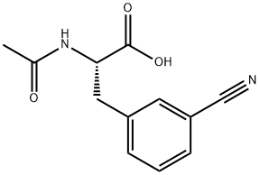 (2S)-2-acetamido-3-(3-cyanophenyl)propanoic acid Struktur