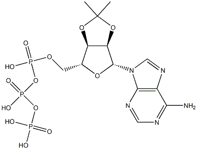 Adenosine 5'-(tetrahydrogen triphosphate), 2',3'-O-(1-methylethylidene)- (9CI) Struktur