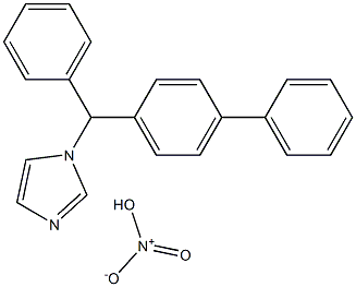 1-[phenyl-(4-phenylphenyl)methyl]imidazole: nitrate Struktur