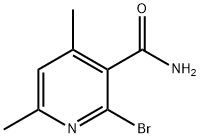 2-bromo-4,6-dimethylpyridine-3-carboxamide Struktur