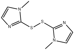 1H-Imidazole, 2,2'-dithiobis[1-methyl- Struktur