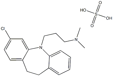 3-Chloro-10,11-dihydro-N,N-dimethyl-5H-dibenz[b,f]azepine-5-propanamine sulfate Struktur