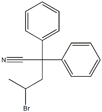 4-bromo-2,2-diphenyl-valeronitrile Struktur