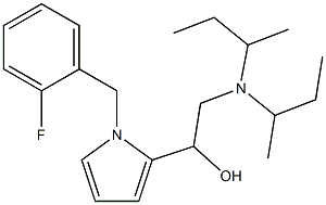 1-(1-(2-fluorobenzyl)-1H-pyrrol-2-yl)-2-(di-sec-butylamino)ethanol Struktur