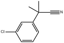 2-(3-chlorophenyl)-2-methylpropanenitrile Struktur