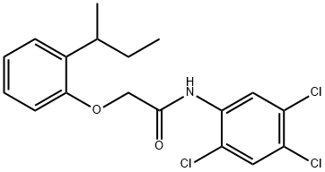 2-[2-(sec-butyl)phenoxy]-N-(2,4,5-trichlorophenyl)acetamide Struktur