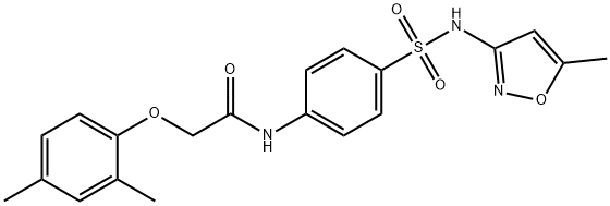 2-(2,4-dimethylphenoxy)-N-(4-{[(5-methyl-3-isoxazolyl)amino]sulfonyl}phenyl)acetamide Struktur