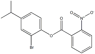 2-bromo-4-isopropylphenyl 2-nitrobenzoate Struktur